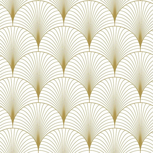 Lempicka White Art Deco Motif Wallpaper