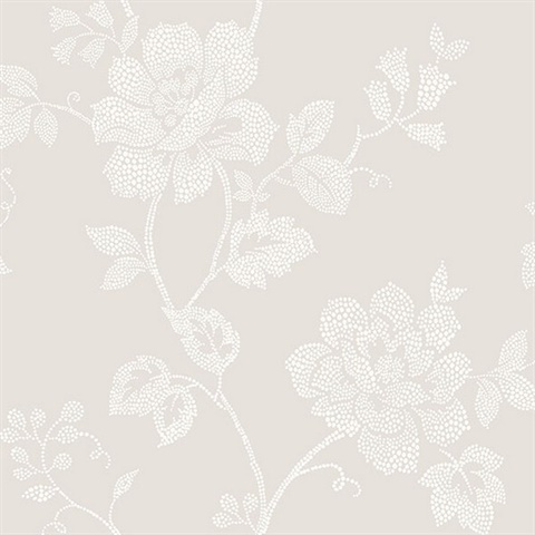 Leonardo Grey Floral Wallpaper