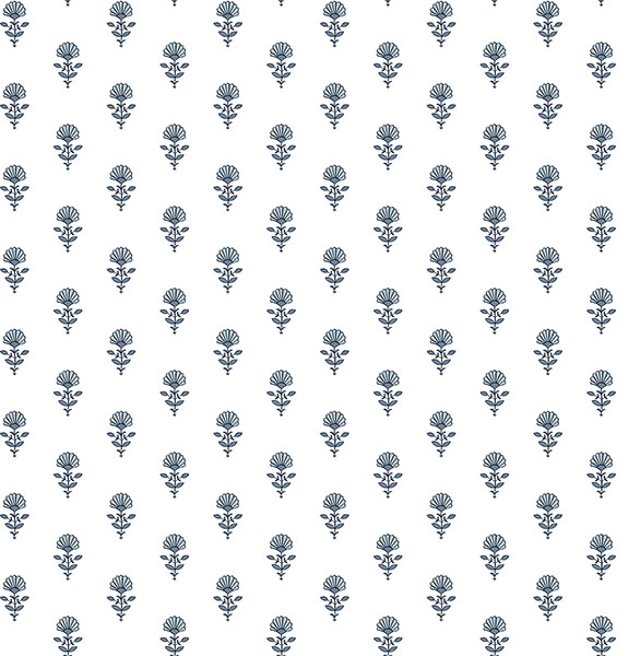 Libby Blue Heather Mini Floral Wallpaper