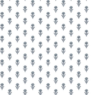 Libby Blue Heather Mini Floral Wallpaper