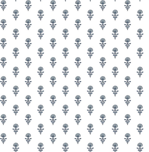 Libby Blue Heather Mini Floral Wallpaper