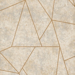 Light Grey & Gold Nazca Wallpaper