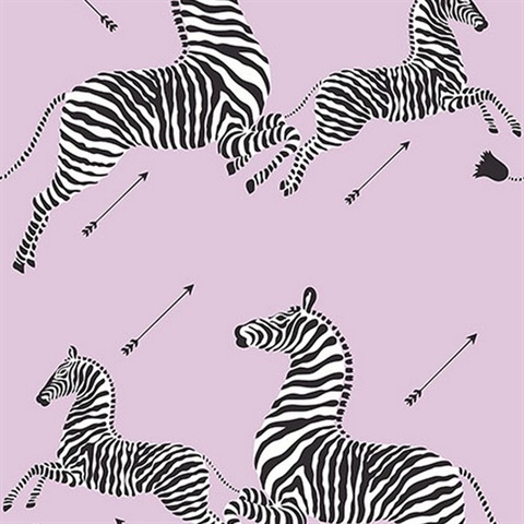 Lilac Zebra Safari Peel & Stick Wallpaper