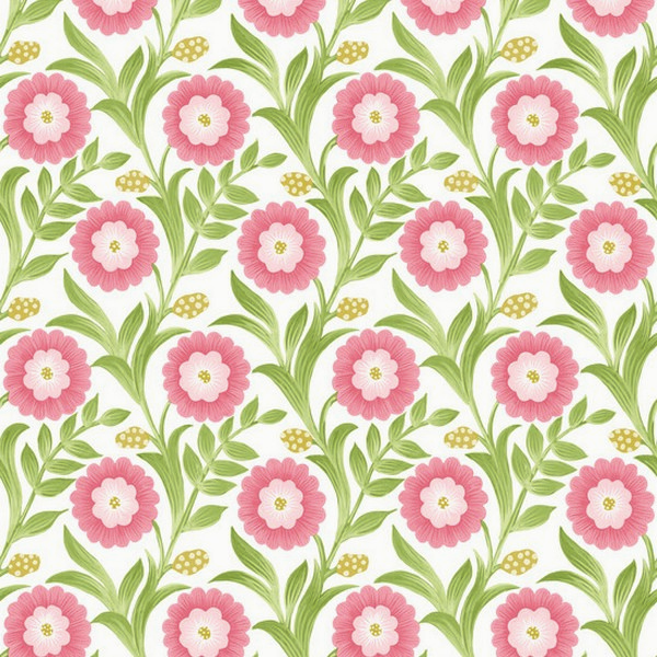 Lillian Pink Floral Vine Peel & Stick Wallpaper