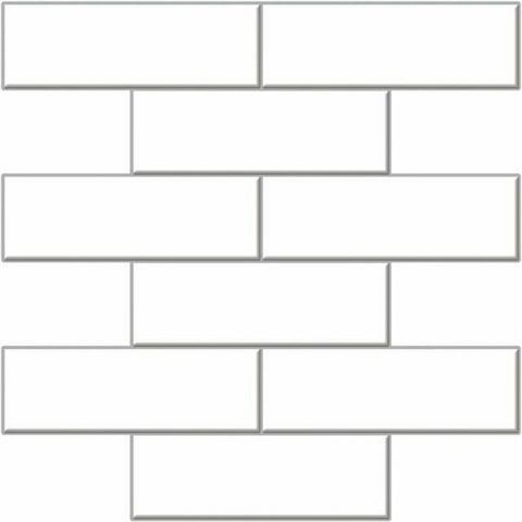 Linden Ave White Subway Sticktiles - 4 Pack