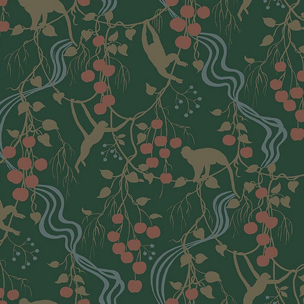 Linden Dark Green Jungle Canopy Wallpaper