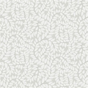 Lindlöv Grey Leafy Vines Wallpaper