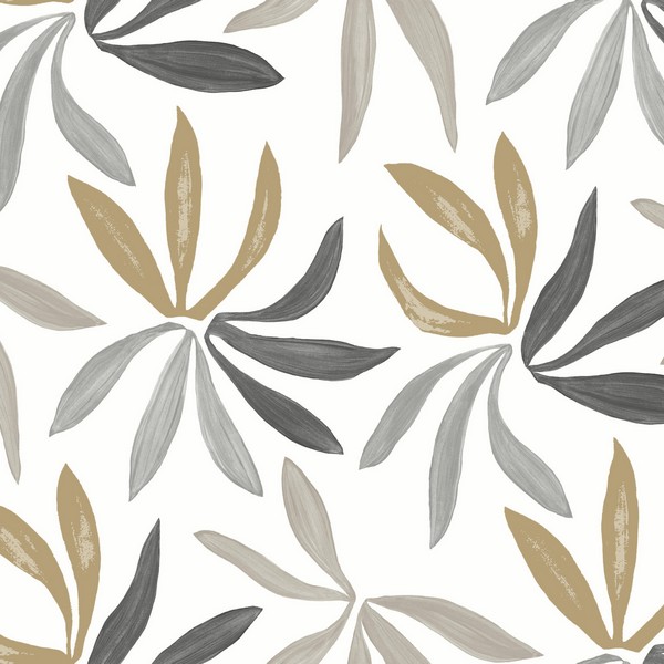 Little Garden Graphite & Gold Wallpaper