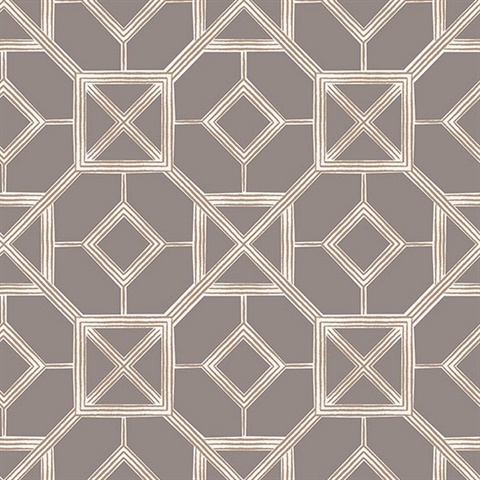 Livia Mauve Trellis Wallpaper