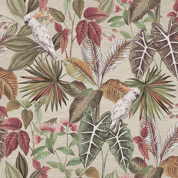 Lorraine Neutral Tropical Wallpaper