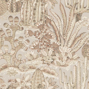 Lotus Land Cacti Baked Clay Wallpaper