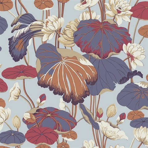 Lotus Pond Sky/ Multi Wallpaper
