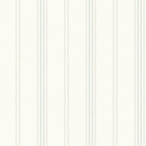 Lovage Aqua Linen Stripe Wallpaper