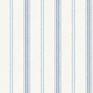 Lovage Blue Linen Stripe Wallpaper