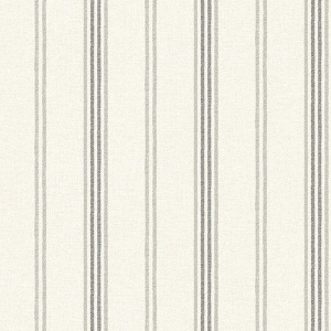 Lovage Charcoal Linen Stripe Wallpaper