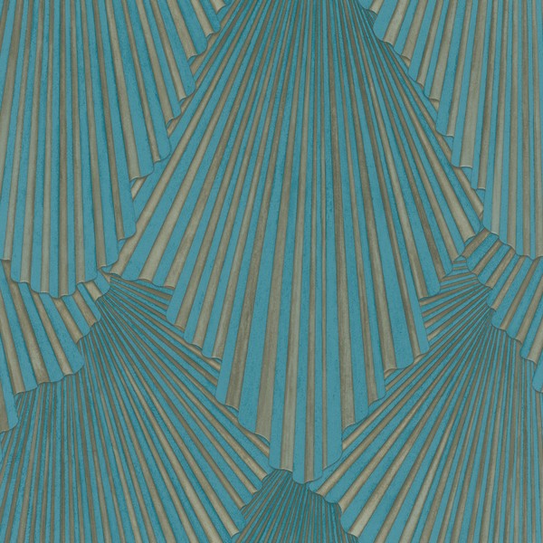 Lumiere Teal Deco Geo Wallpaper