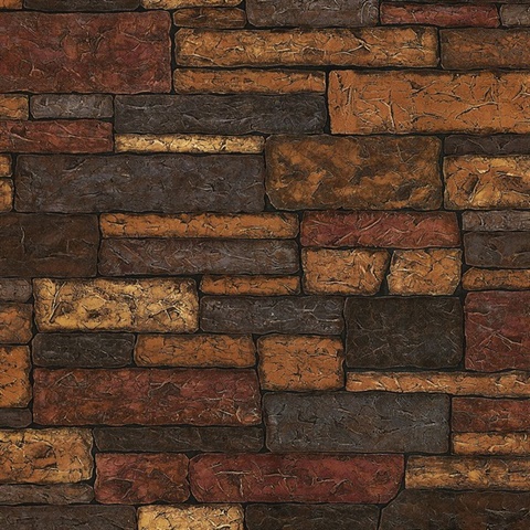 Madeline Brown Stone Texture Wallpaper