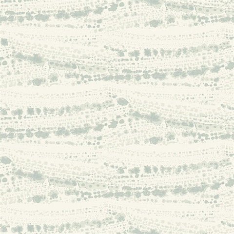 Rannell Aqua Abstract Scallop Wallpaper