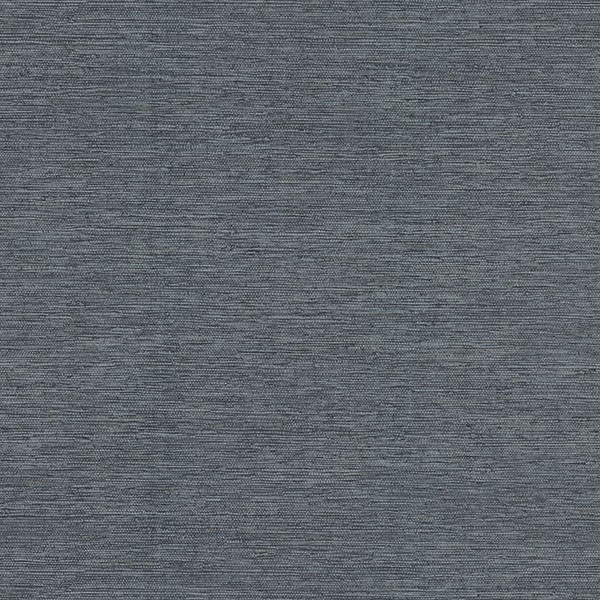 Mae Dark Blue Faux Grasscloth Wallpaper