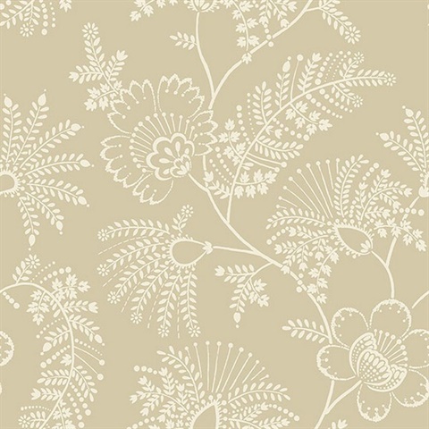 Maeve Butter Jacobean Trail Wallpaper
