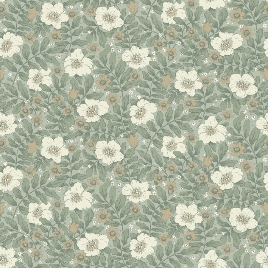 Maggan Sea Green Wallpaper