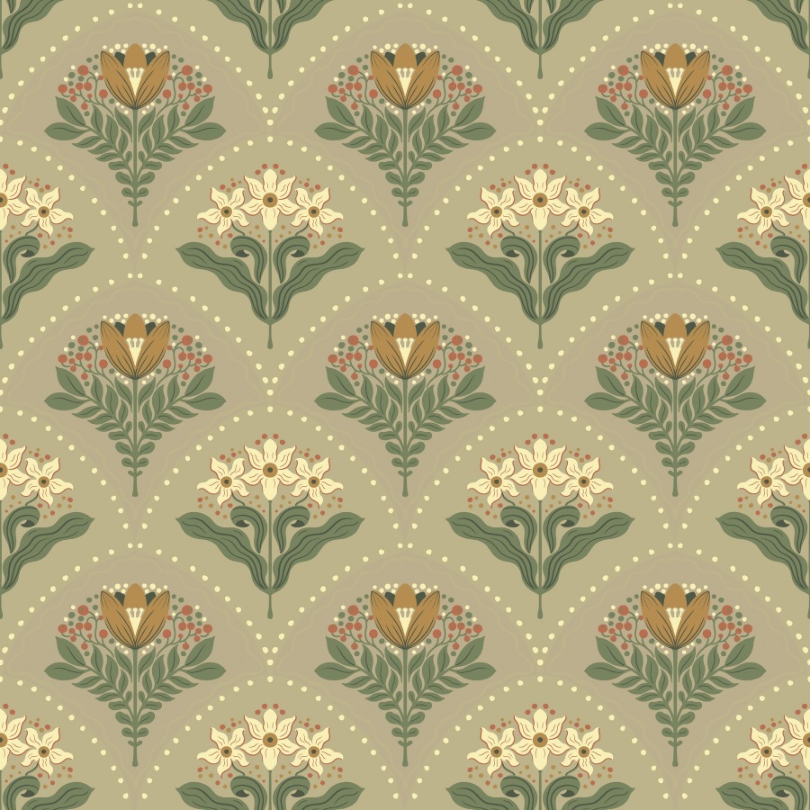Maj Taupe Wallpaper