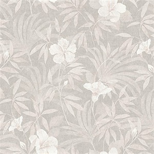 Malecon Grey Floral Wallpaper