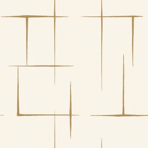 Malia Gold & White Wallpaper