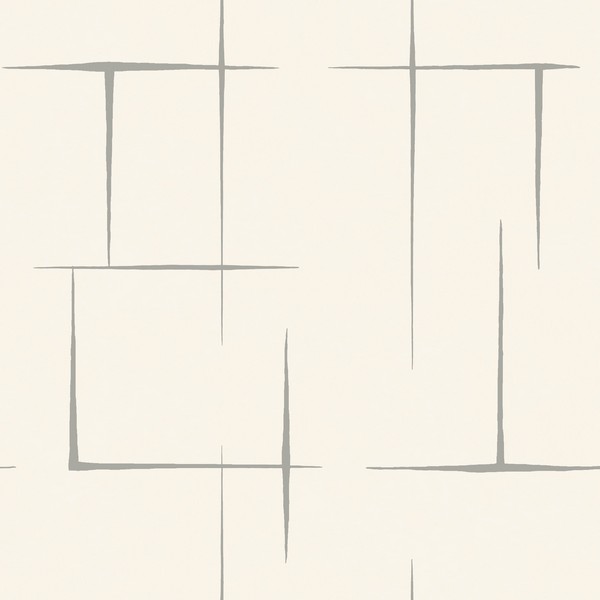 Malia Grey & White Wallpaper