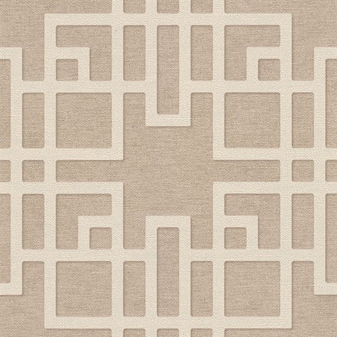 Mana Beige Trellis Wallpaper