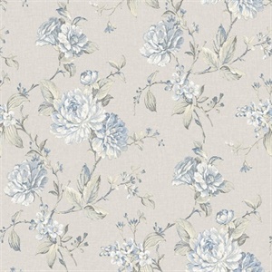 Mandir Grey Floral Trails Wallpaper