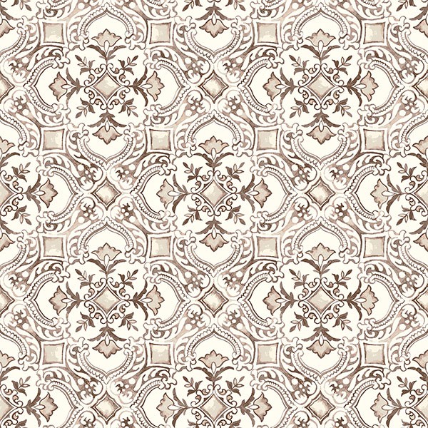 Marjoram Blush Floral Tile Wallpaper