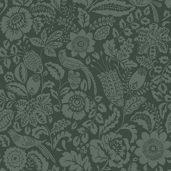 Marta Green Floral Trail Wallpaper