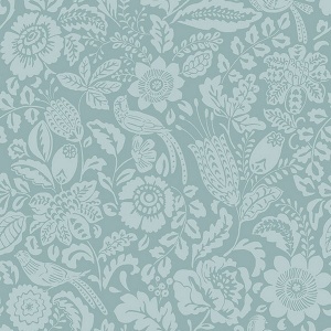 Marta Teal Floral Trail Wallpaper