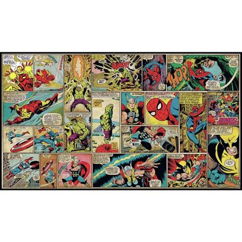 Marvel Classics Comic Panel Mural 6' X 10.5' - Ultra-Strippable
