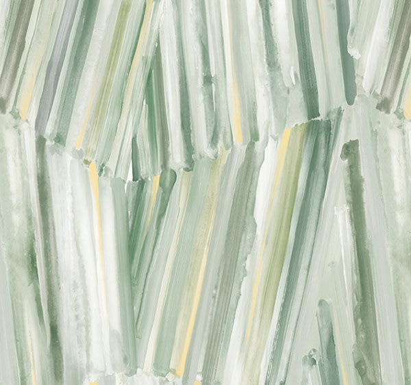 Masterwork Sea Green Brushstrokes Wallpaper