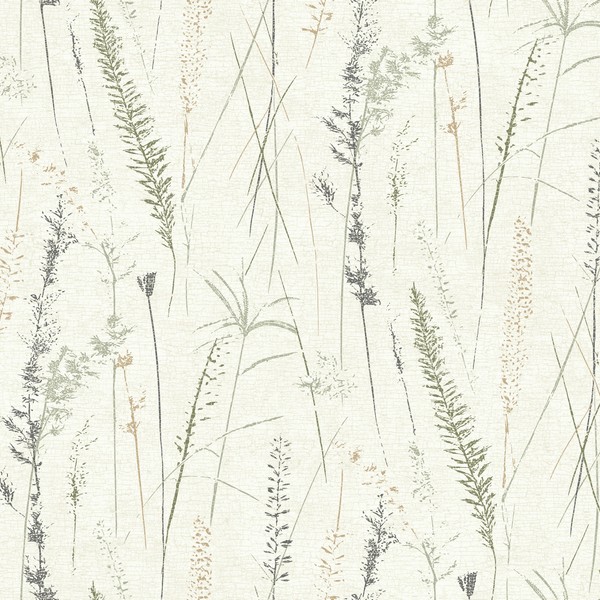 Meadow Splendor Charcoal Wallpaper