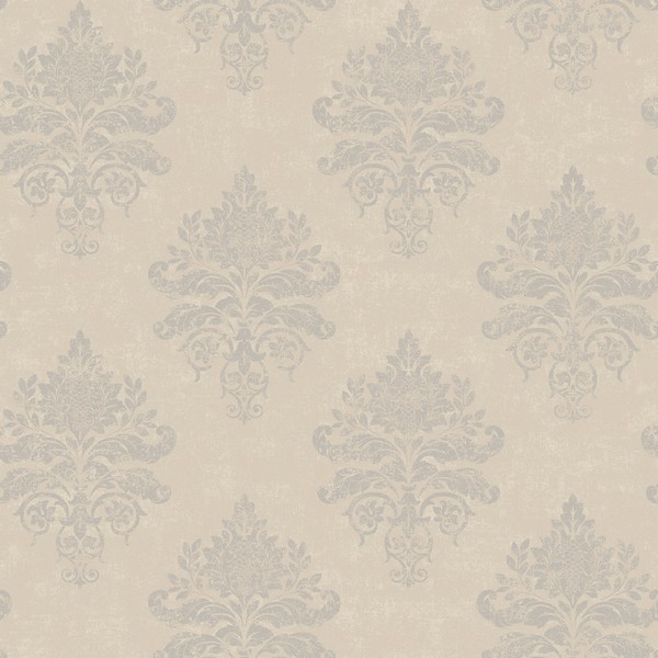 Medallion Damask Wallpaper