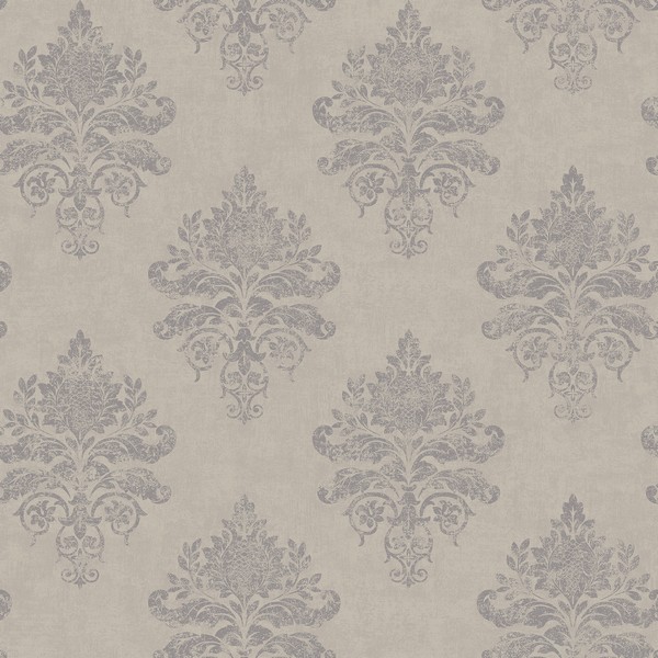 Medallion Damask Wallpaper