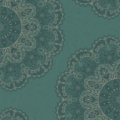 Medallion Glitter Wallpaper