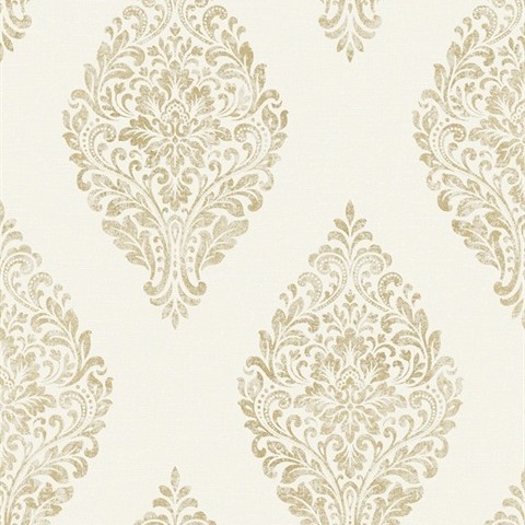 Pascale Off-white Medallion Wallpaper