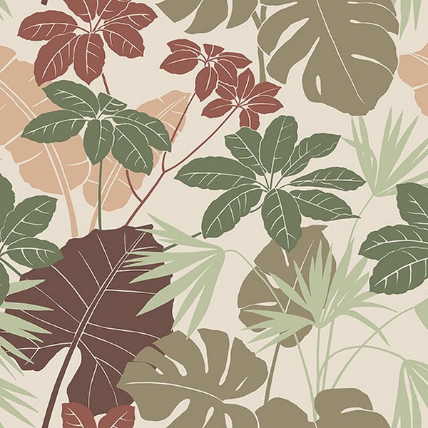 Medellin Neutral Rainforest Floor Wallpaper