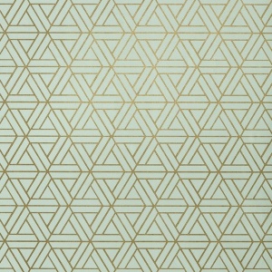 Medina Metallic on Aqua Wallpaper