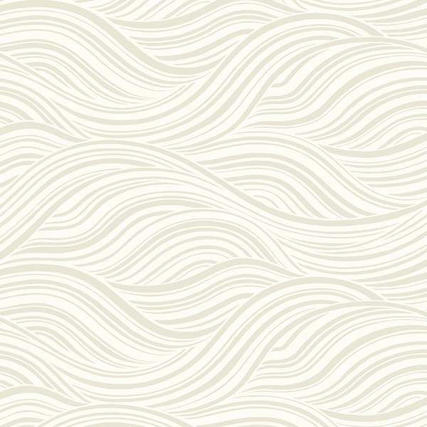 Melody Waves Elderflower Wallpaper
