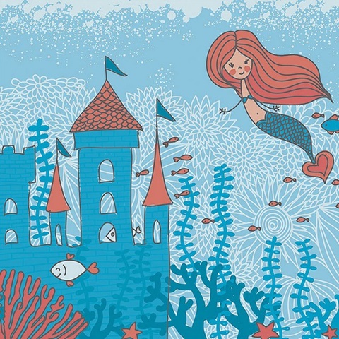 Mermaid Castle Wall Mural