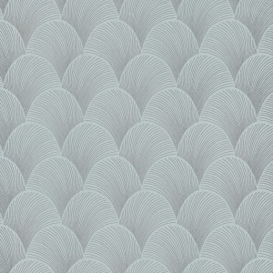 Metallic Blue Pearl Scallop Wallpaper