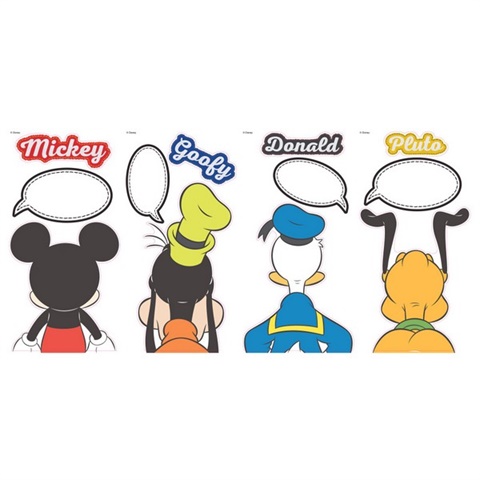Mickey And Friends Peel And Stick Wall Decals With Dry Erase