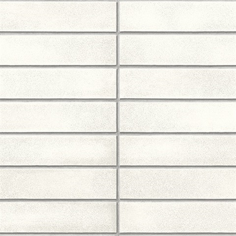 Midcentury Modern White Brick Wallpaper