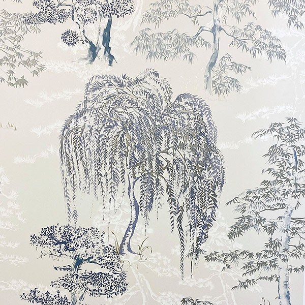 Midori Grey Trees Wallpaper