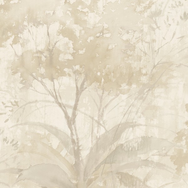 Mistwood Beige Forest Wallpaper